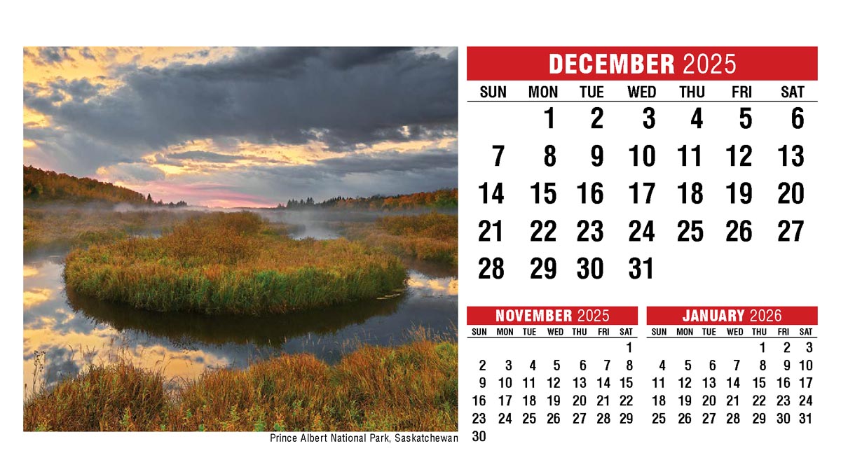 Galleria Canadian Scenic Promo Desk (Eng) Calendar - 2026